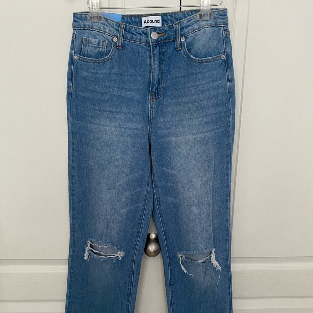 Abound Distressed Wide Leg Jeans Size 27 High Rise